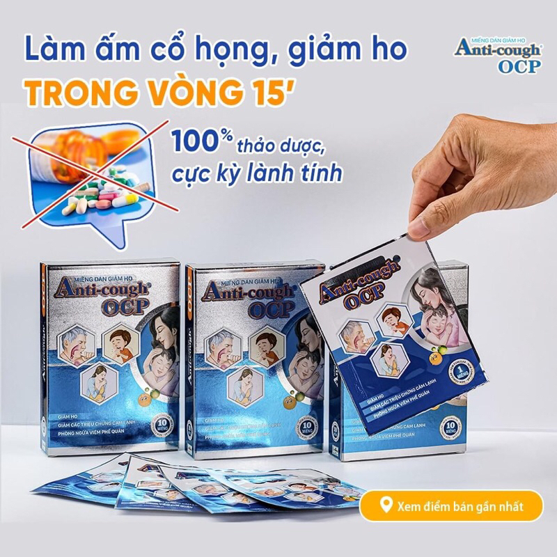 01 Miếng Dán Ho ANTI COUGH PATCHES
