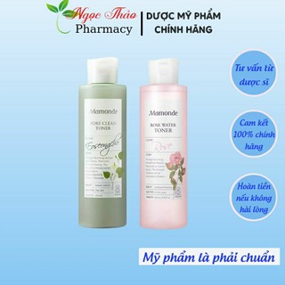 Tonner mamonde, nước hoa hồng mamonde diếp cá, hoa hồng 250ml