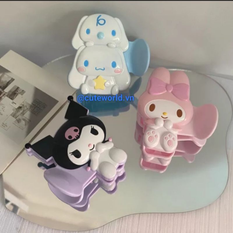 Kẹp Tóc Nhựa Cứng Kawaii Cinnamoroll Kuromi Melody