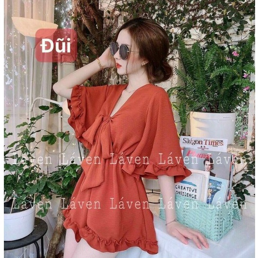 Đầm thời trang nữ jum đũi bèo dự tiệc chất nhung cổ trái tim khóa kéo tay ngắn cánh dơi nơ trước ngực đầm váy trên gối