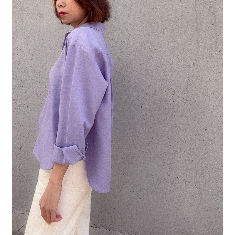 Kathryn.thecitilook- Áo sơ mi tím dáng rộng S|M- purple