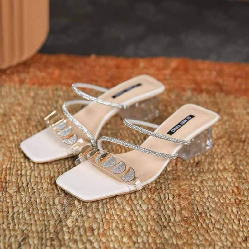 Sandal cao 5cm viền đồng,khóa mặt trăng bigsize 32 đến 45