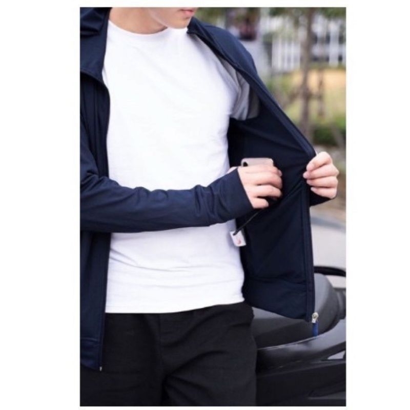 Áo chống nắng nam thông hơi 4 túi, 2 túi ngoài khoá kéo