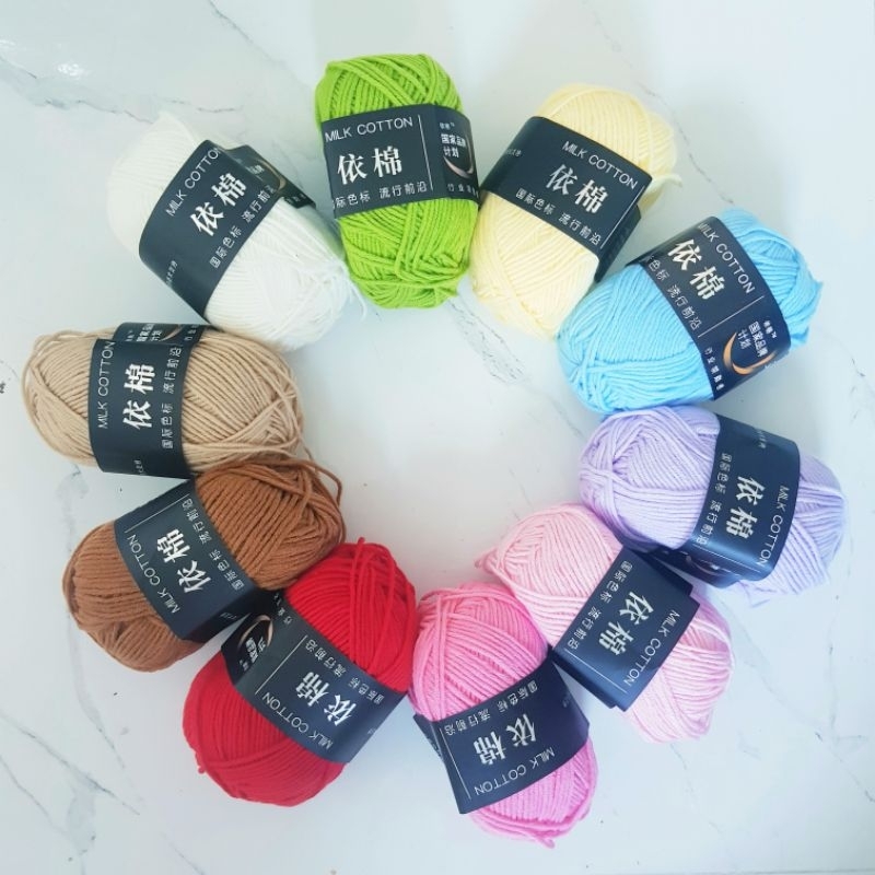 Len Milk Cotton Mác Đen Cuộn 50g