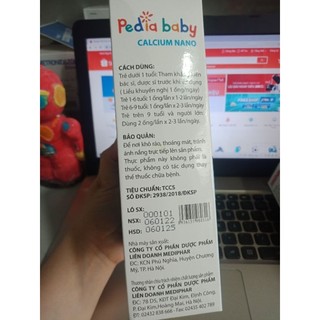 (Nhà thuốc 24h/7) SIRO PEDIABABY CANXI