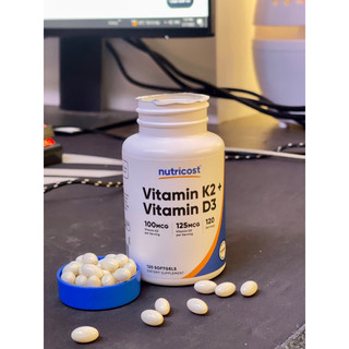 [KEYGYM] Nutricost Vitamin D3K2 120 Viên, Tăng Sức Đề Kháng, Bổ Xương Khớp - KEYGYM