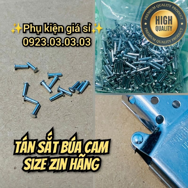 Tán sắt búa cam zin, size chuẩn Zippo