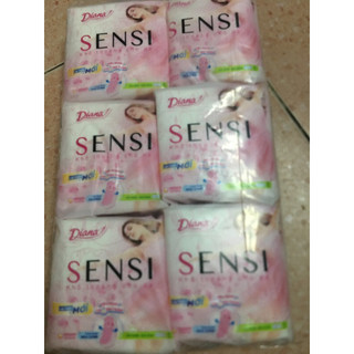 combo  6 gói bvs diana sensi mỏng không cánh mặt bông vi sợi 23cm ( gói 8 miếng ).