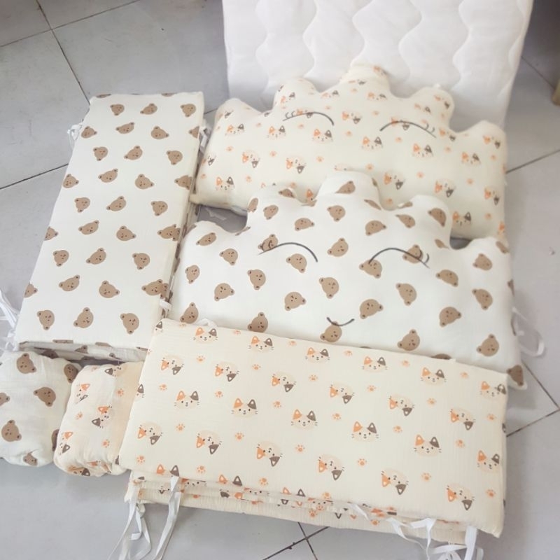 Bộ quay đầu bông muslin 62x114