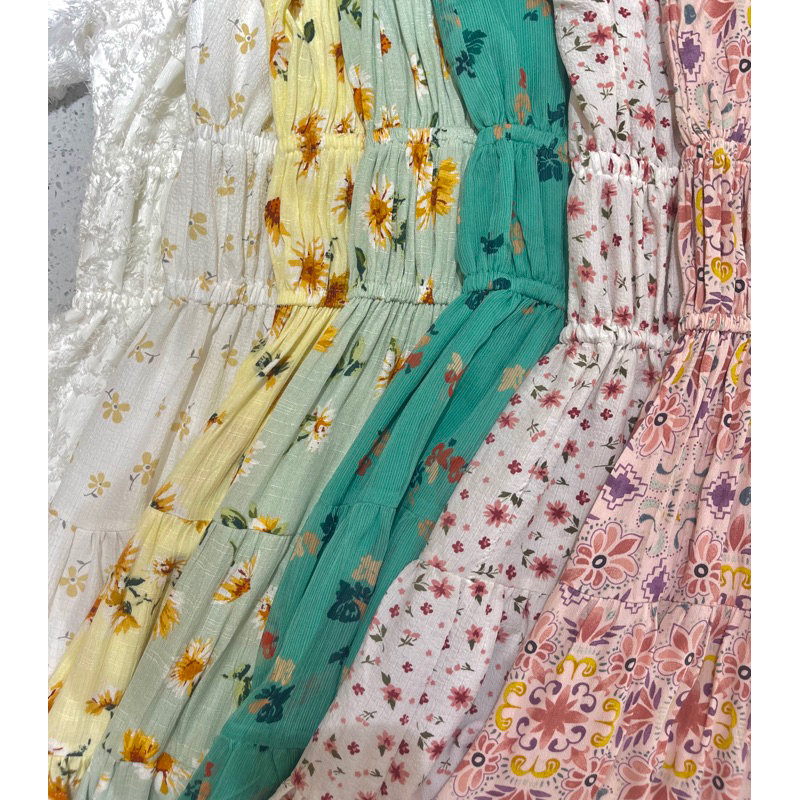 LEMONCHICVN - Đầm chân bèo xoè thun ngực thun eo - D175