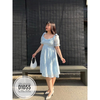 Đầm gấm hoa D1055