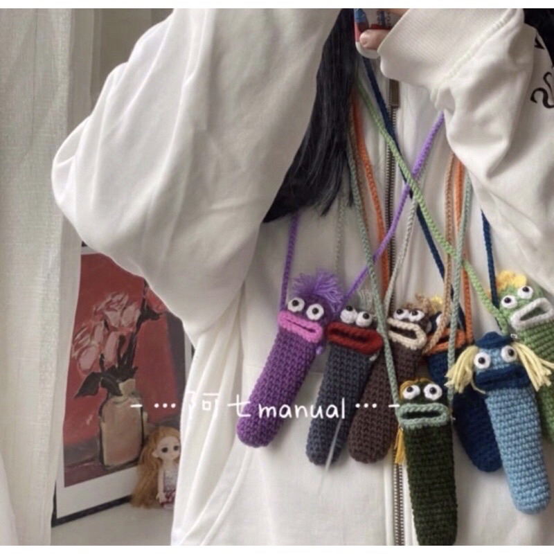 Túi đựng son bằng len handmade