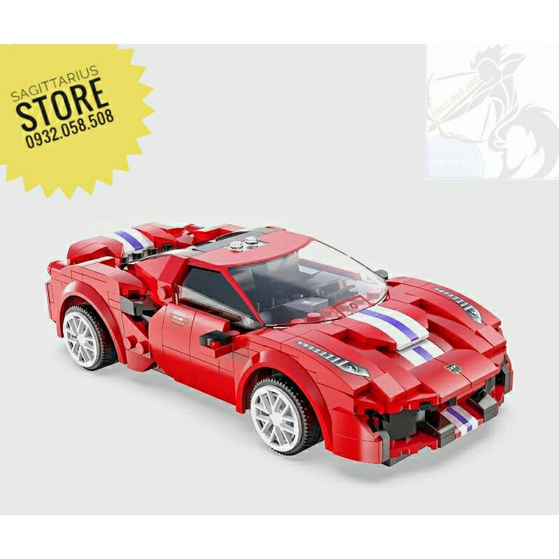 Đồ Chơi non-Lego Cada Lắp Ráp Các Mẫu Siêu Xe Mini - Có Động Cơ Cho Bé 6+