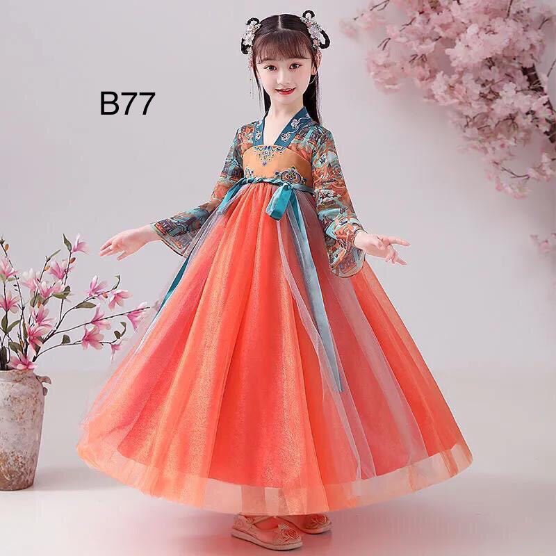 Bộ Hán Phục Phong Cách Trung Hoa Xinh Xắn Dành Cho Bé Gái
