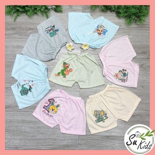 Quần chục đùi kẻ cho bé trai bé gái từ 3-13kg