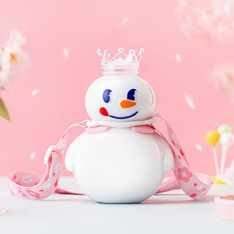 (CÓ SẴN) Bình nước Mixue cốc Tuyết Vương Snow King hồng