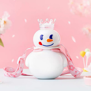 Bình nước Mixue cốc Tuyết Vương Snow King hồng