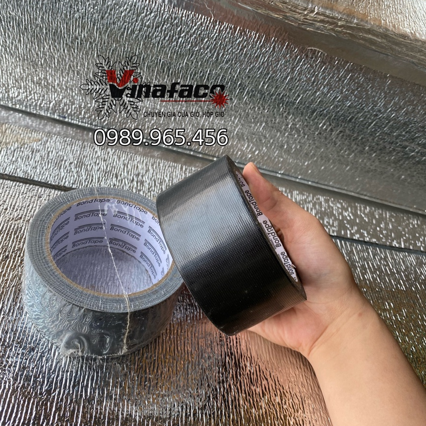 Băng Dính Đen Bondtape (Bản 5cm - dài 10.8m) - Dán Bảo Ôn Siêu bền, Chịu Nhiệt, Siêu Dai