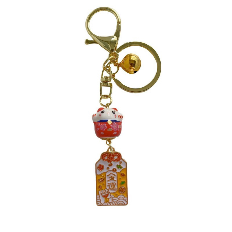 Móc khóa Mèo Maneki Neko May kết hợp tấm hình hộ mệnh