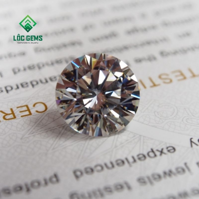 (3.5 - 7.0mm) Kim cương Moissanite nước D/FL loại Xuất Khẩu (1), Giấy kiểm định GRA - C&C. Hàng Mỹ USA