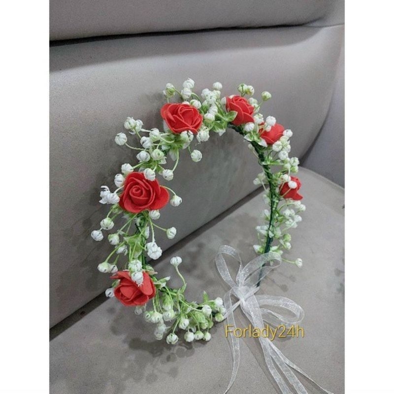 vòng hoa đội đầu vòng chụp kỉ yêu cô dâu