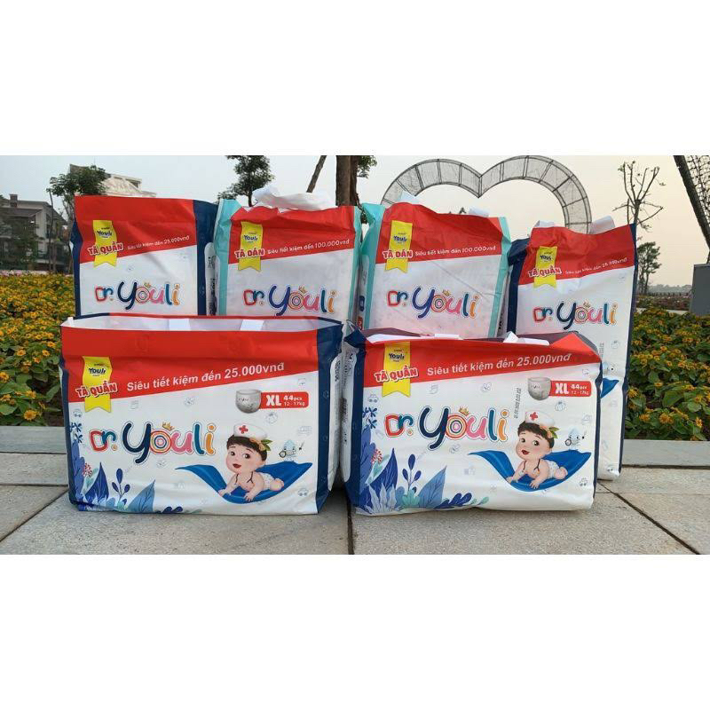 Tã/Bỉm YOULI Y TẾ - DR.YOULI Dán/Quần S60/M52/M48/L48/XL44/XXL44/XXX40