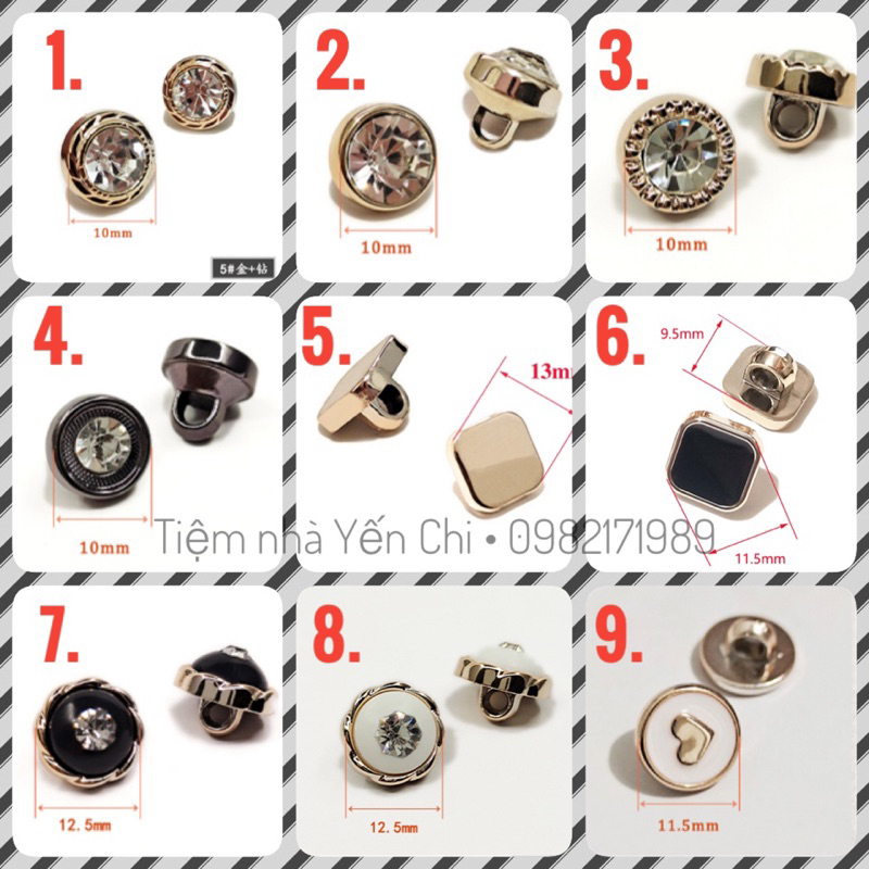 SET 5 CÚC  ÁO SƠMI CAO CẤP CỠ 10mm ~ 14 mm