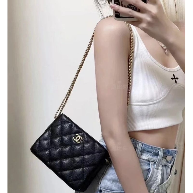 Túi xách nữ C.N HOBO TYM da hạt loại đẹp sz18cm phom xịn cực xinh