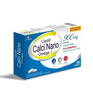 Viên Uống Canxi Nano Omega 3 - Dành Cho Người Cần Bổ Sung Canxi - Liquid Calci Nano Omega 3 - Hộp 30 Viên
