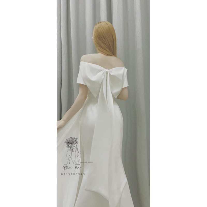 Nơ gắn váy - nơ đuôi ngắn - nơ rời kết váy