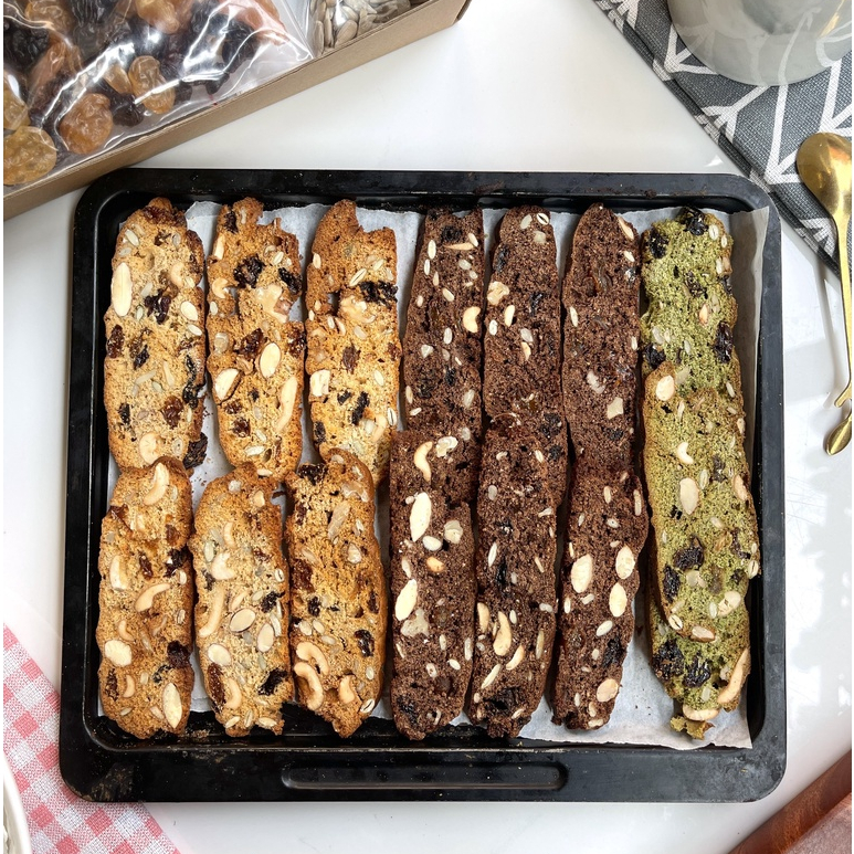Set (550g) Nguyên Liệu Làm Bánh Biscotti Nguyên Cám Healthy