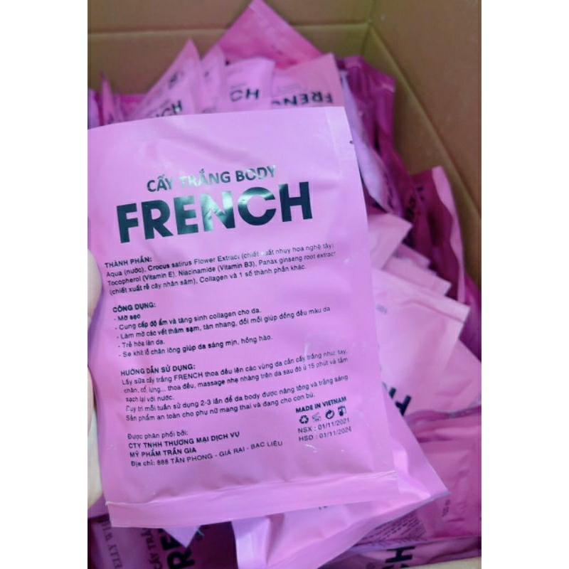 Tắm trắng saffron và nhân sâm cấy trắng body FRENCH