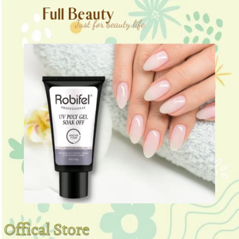 Gel Nối Móng Úp Cao Cấp Nhanh, Bền Đẹp. Gel Gôm Robifel Chính Hãng Tuýt 30g