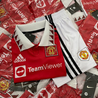 Bộ short Das thể thao MANCHESTER đỏ bé trai
