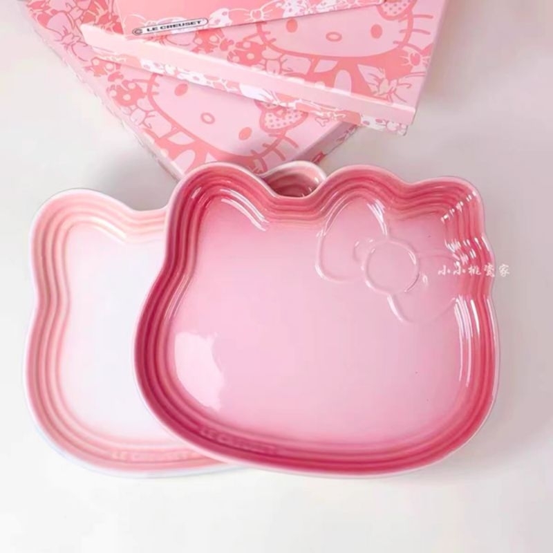 ㊗️ HELLO KITTY Bộ Bát Đĩa Sứ Sanrio Bộ Quà Tặng Màu Hồng