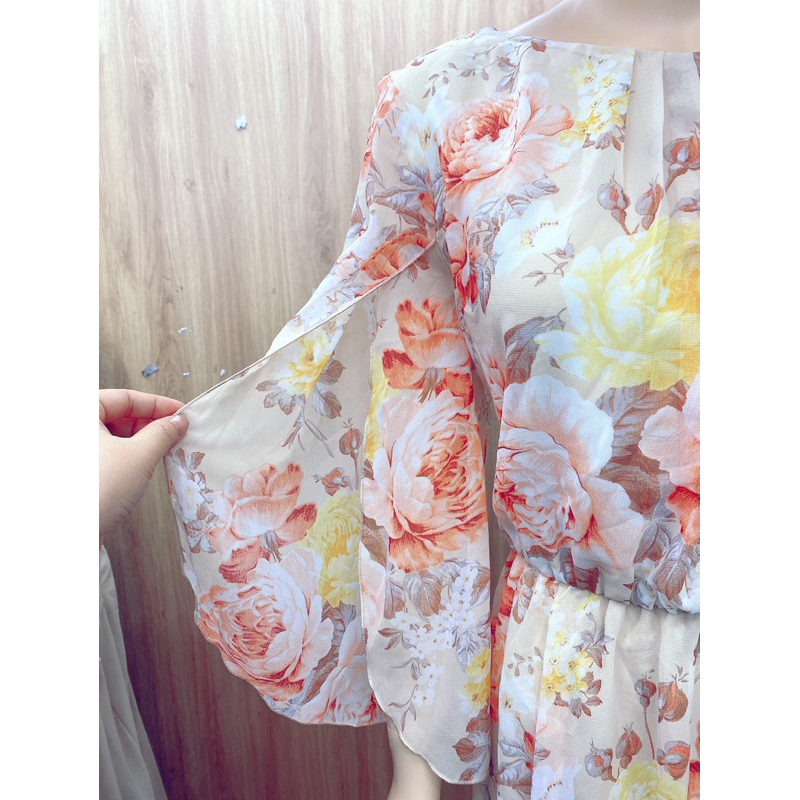 Đầm voan maxi 2 lớp KATE big size