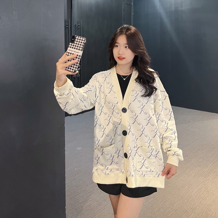 Áo Cardigan Họa Tiết Monogram Cao Cấp MENTAL® Monogram Cardigan