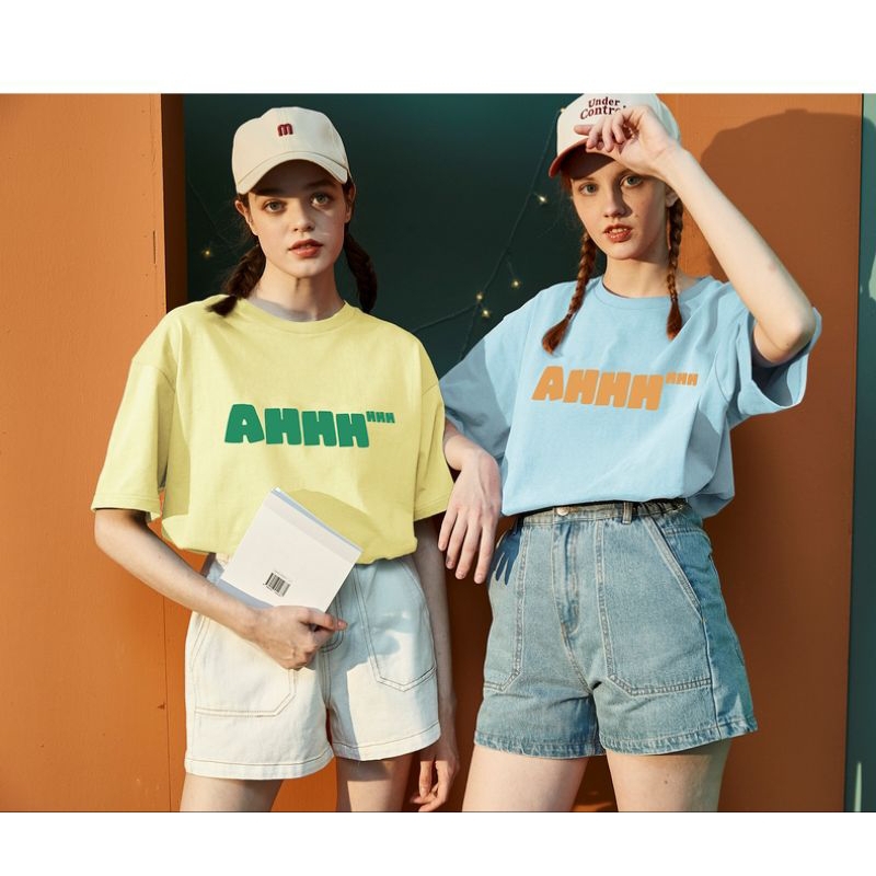 Áo thun nữ cổ tròn in chữ kiểu dáng basic hàng đẹp giá tốt chất cotton cao cấp dày dặn thoáng mát hot hit