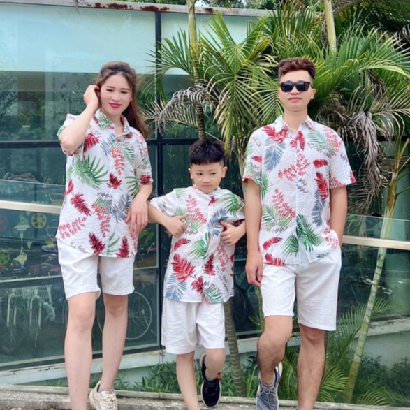 Áo Sơ Mi Đi Biển, Sơ Mi Hawaii Họa Tiết, Vải TƠ ĐŨI Cao Cấp