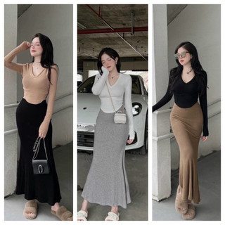 MS122(SÉT SIÊU PHẨM HOT TIKTOK ÁO CỔ TIM TD CV ĐUÔI CÁ DÀI ÔM SÁT BODY SIÊU HACK DÁNG( NHIỀU MÀU) CHẤT LOẠI1 BAO ĐẸP.