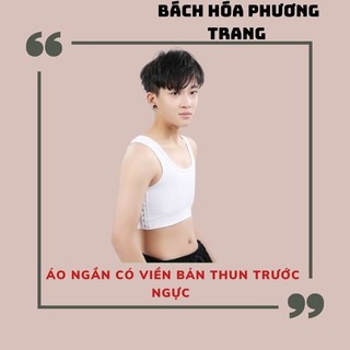 [ Hỏa Tốc ]Áo Nịt tomboy- Ngắn Có Viền [ Bản Nịt Gen Cứng Bó Trước Ngực ]