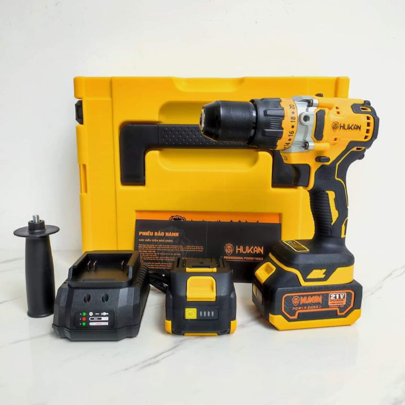 Máy khoan pin HUKAN F66 động cơ không chổi than