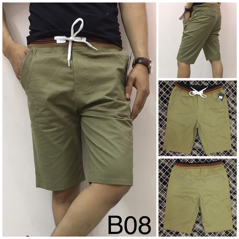 Quần Short Lưng Thun Nam Vải KaKi Giản Hàn Quốc HOT- BIG SIZE