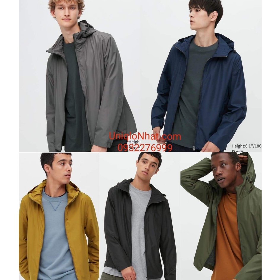 Áo khoác gió 2 lớp nam Uni Authentic chống thấm nước