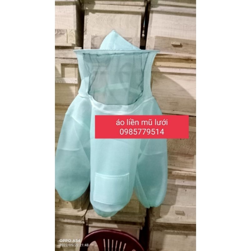Áo Bảo Hộ Chống Ong Đốt (áo liền mũ lưới hai lớp )