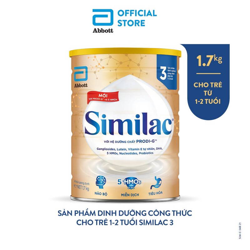 Sữa Bột Similac 3 1,7kg Mẫu Mới Date 2024