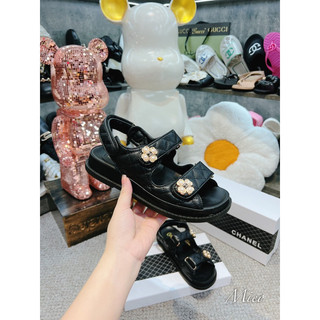 Sandal thể thao quai dán logo hoa fullbox