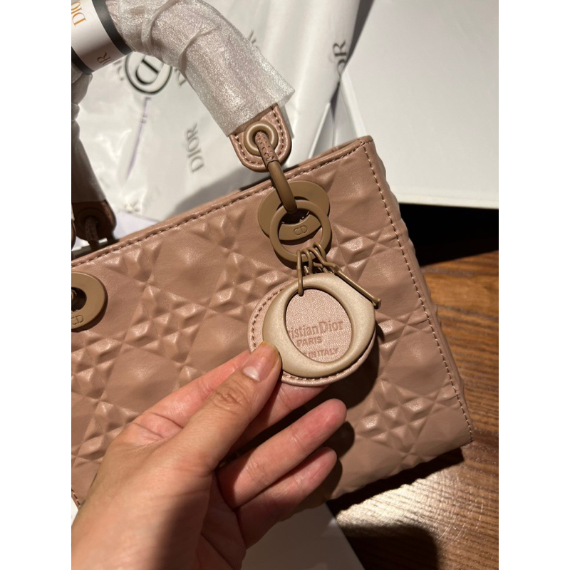 ✅Túi CD LADY MATTE 18 & 20CM - Da bò - Bản SUPVIP