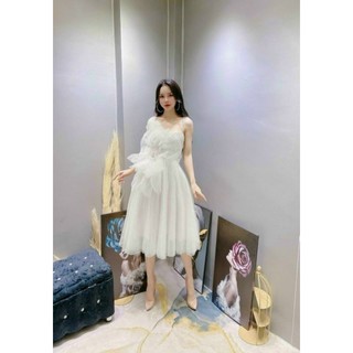 ĐẦM XÒE HOA EO ĐÍNH ĐÁ