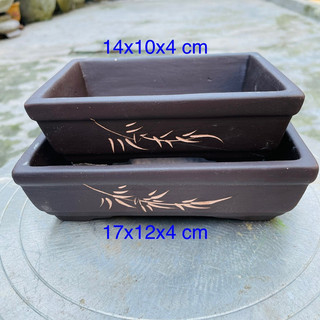 chậu gốm chữ nhật bộ 2 cái